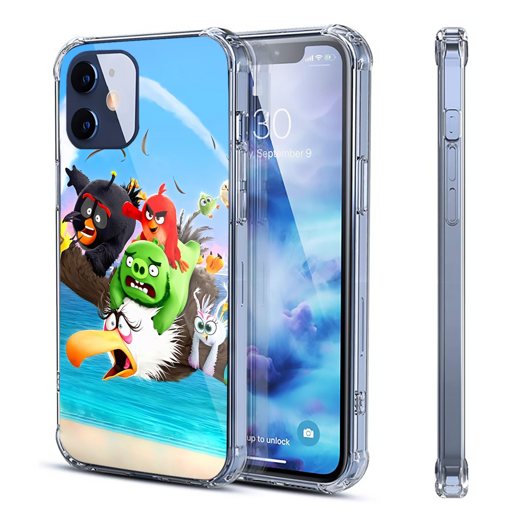 （画像用） Angry Birds アングリーバード 【iPhone 12シリーズ対応】透明スマホケース（クリアソフトケース）